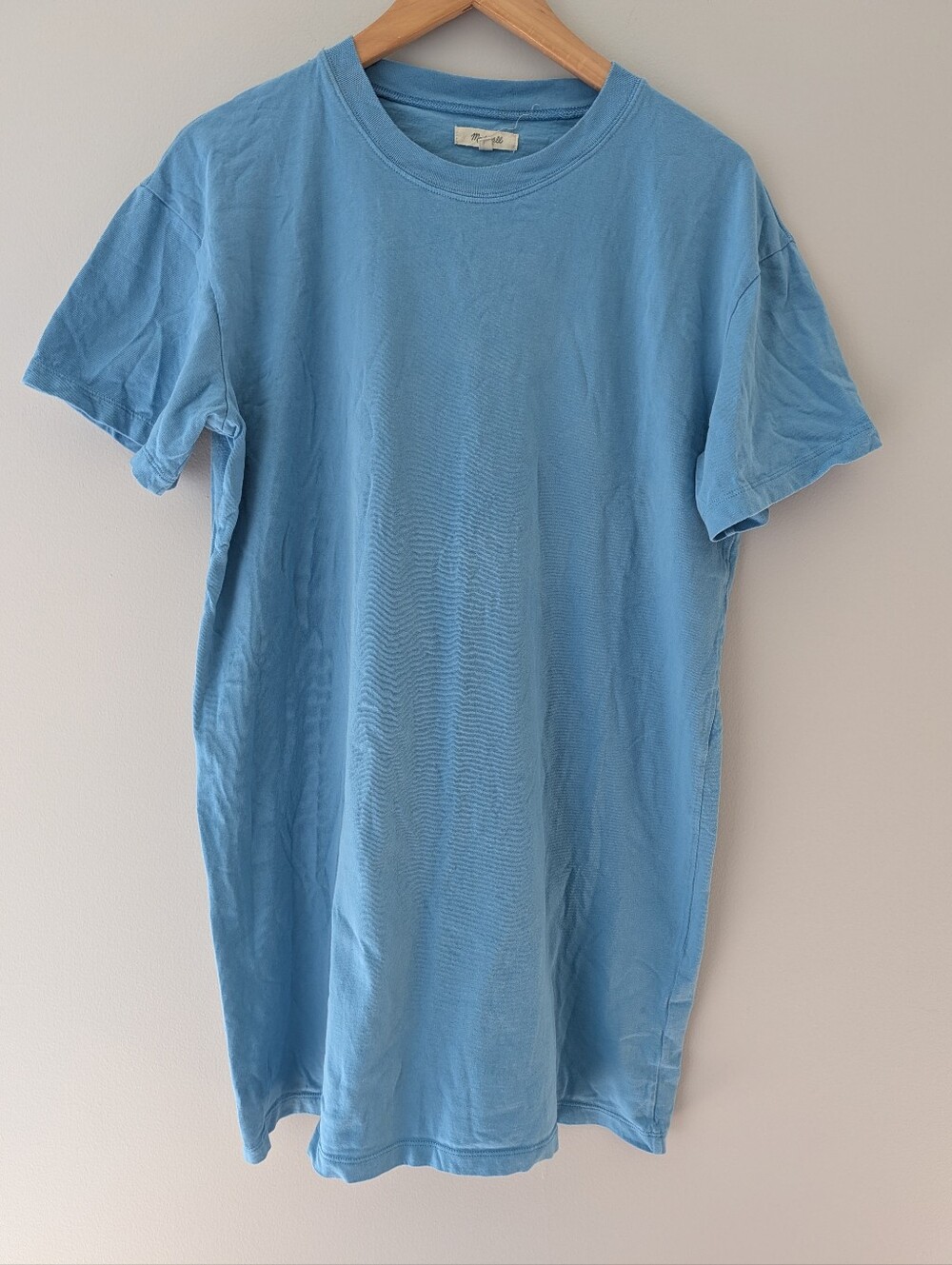 Madewell Blue 100% Cotton Oversized Crewneck T-Shirt Dress L